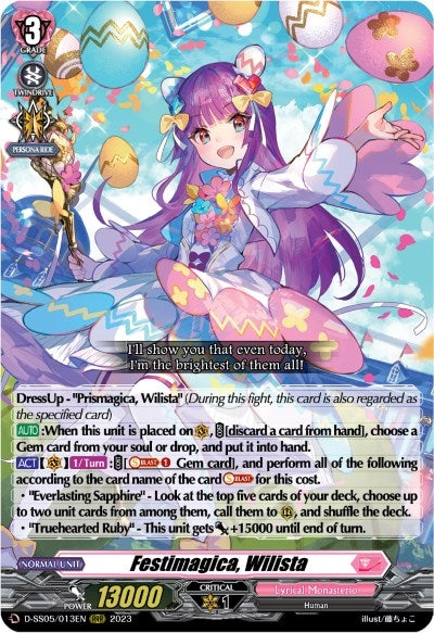 Festimagica Wilista (5013) [D-SS05] - Cardfight Vanguard Single