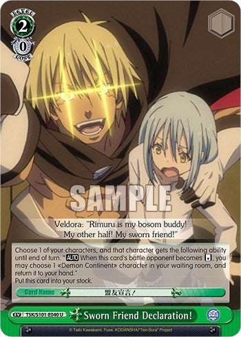 Sworn Friend Declaration! (101040) - Weiss Schwarz Single