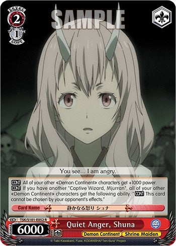 Quiet Anger Shuna (101052) - Weiss Schwarz Single
