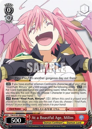 At a Boastful Age Milim (101055) - Weiss Schwarz Single