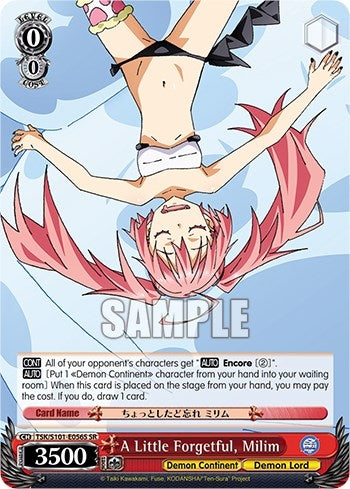 A Little Forgetful Milim (SR) (101056) - Weiss Schwarz Single