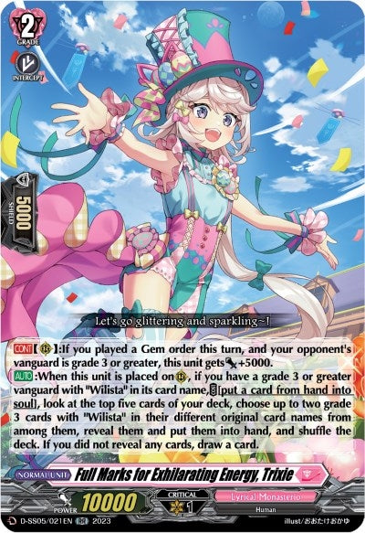 Full Marks for Exhilarating Energy Trixie (5021) [D-SS05] - Cardfight Vanguard Single
