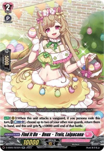 Find It Un-Deux-Trois Lalpacana (5023) [D-SS05] - Cardfight Vanguard Single