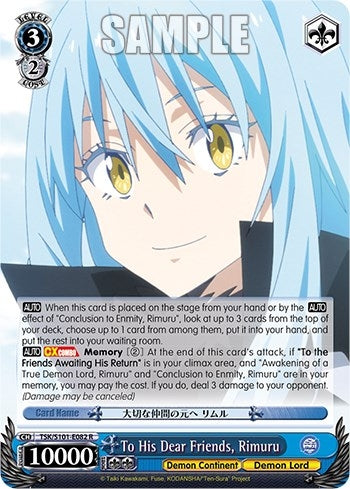 To His Dear Friends Rimuru (101082) - Weiss Schwarz Single