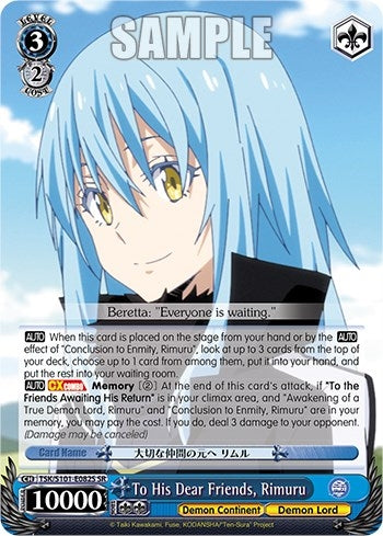 To His Dear Friends Rimuru (SR) (101082) - Weiss Schwarz Single