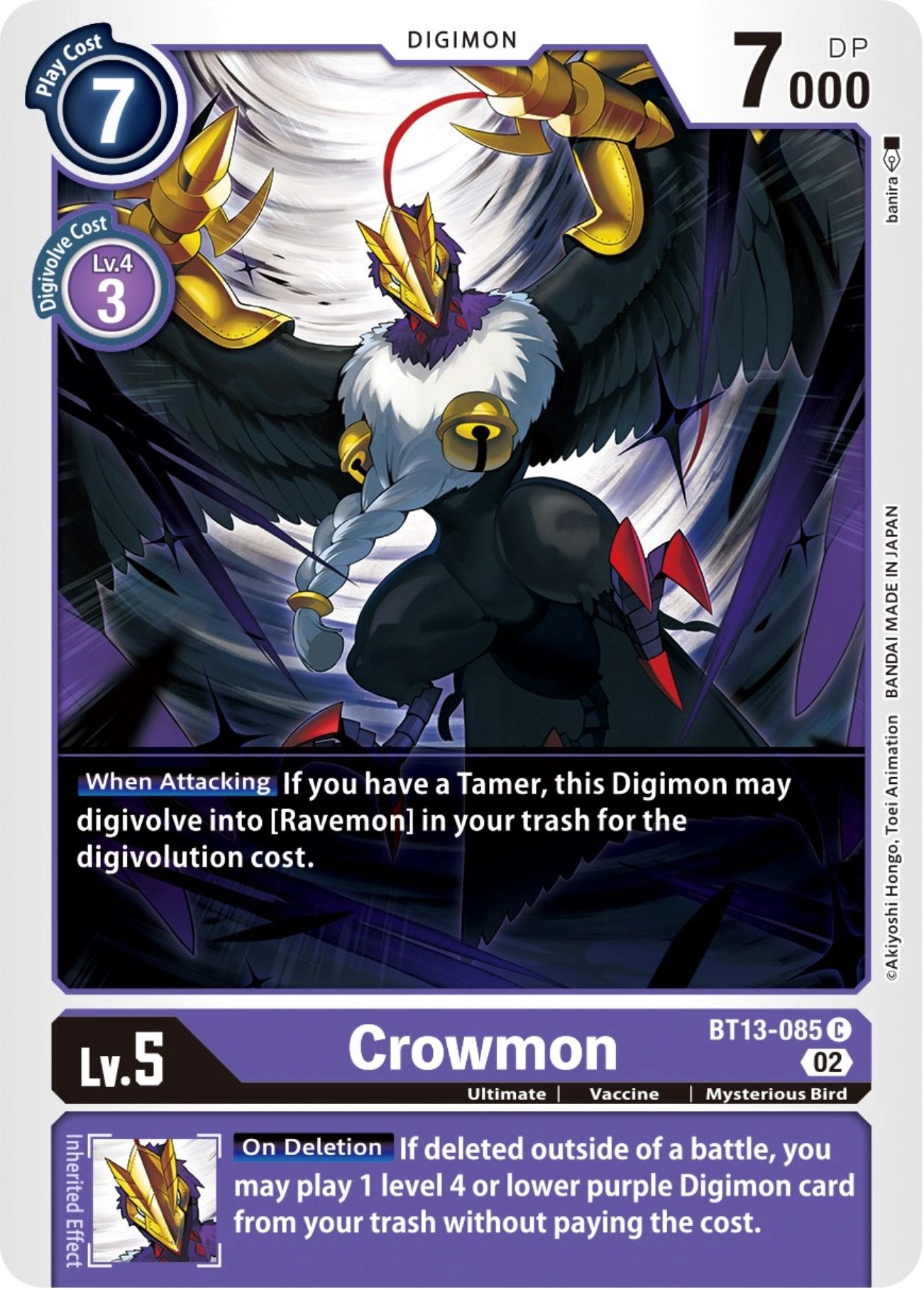 Crowmon (13085) [BT13] - Digimon Card Game Single