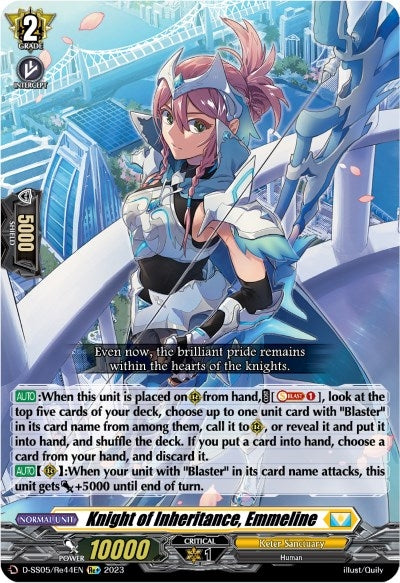 Knight of Inheritance Emmeline (544) [D-SS05] - Cardfight Vanguard Single
