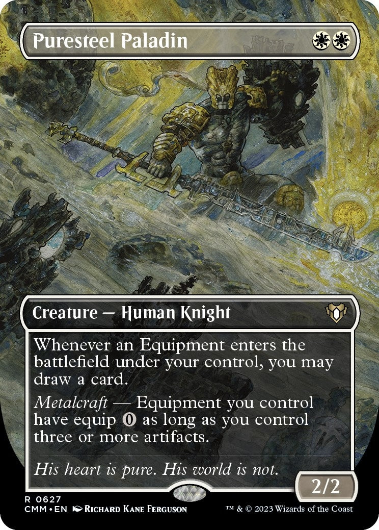 Puresteel Paladin (Borderless) (627) [CMM] - MTG Single