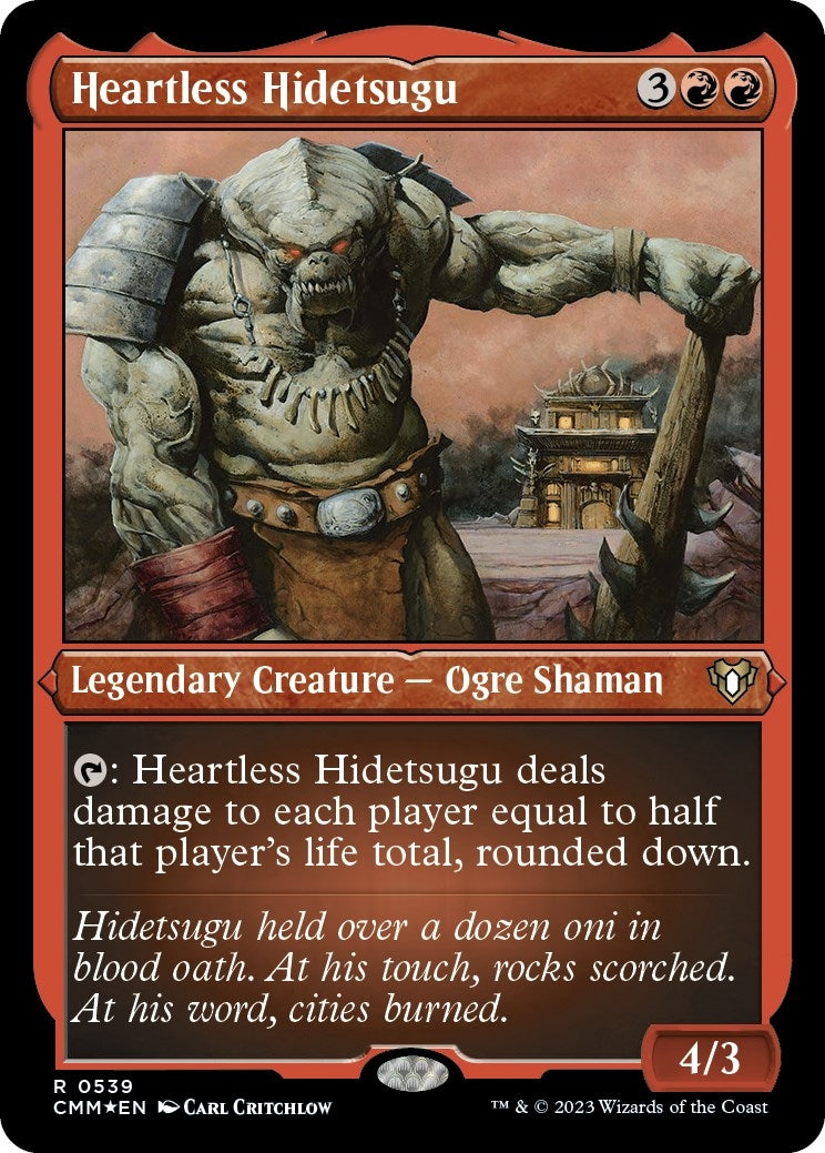 Heartless Hidetsugu (Foil Etched) (539) [CMM] - MTG Single