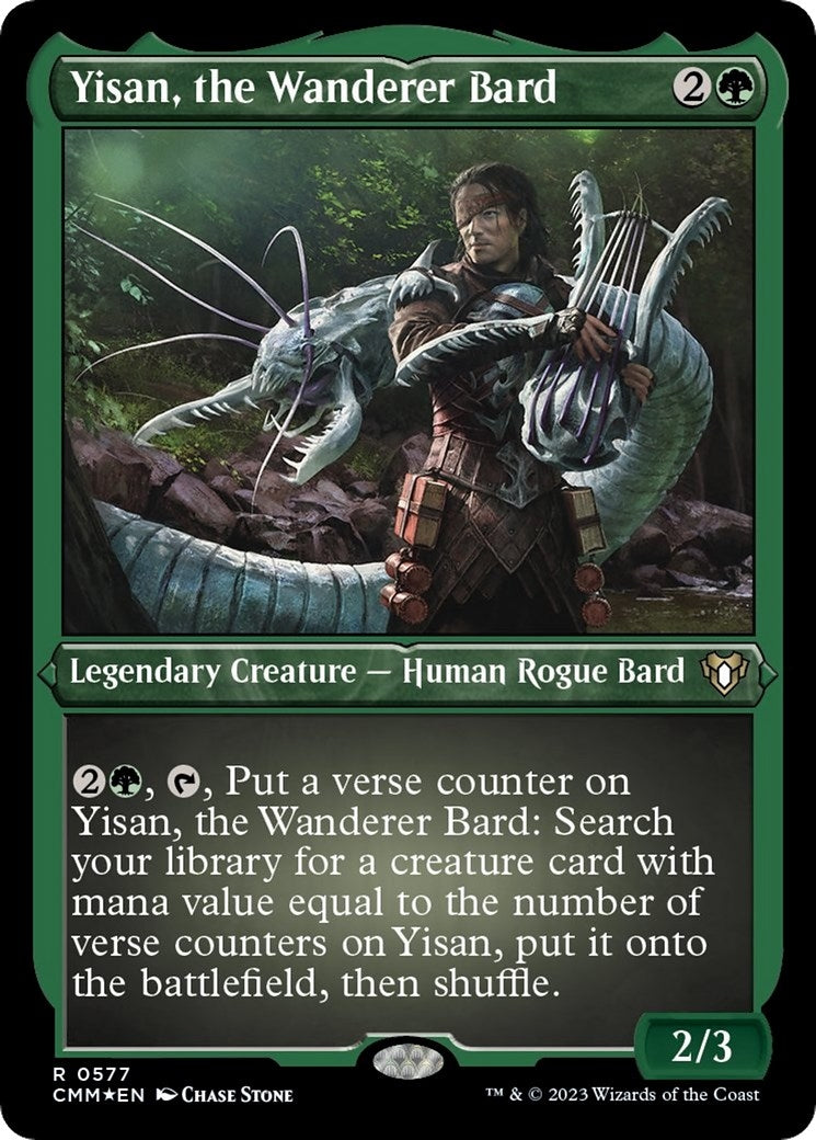Yisan the Wanderer Bard (Foil Etched) (577) [CMM] - MTG Single
