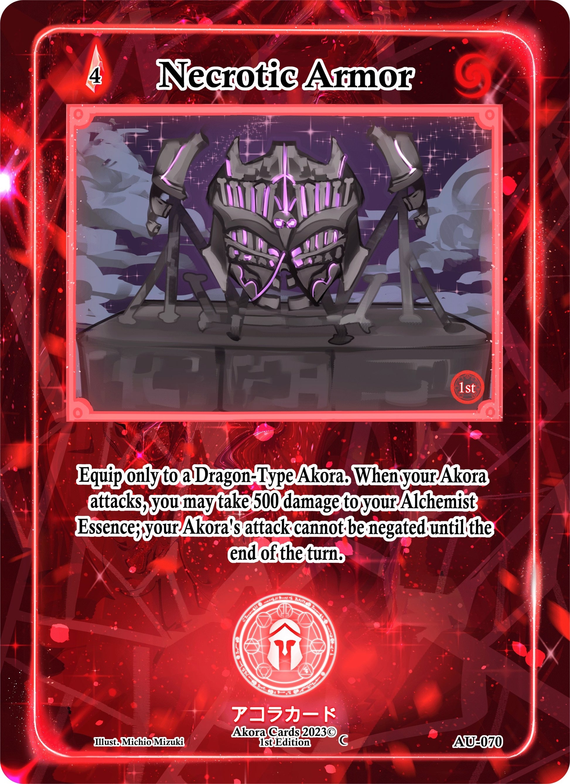 Necrotic Armor (70) (AU1E) - Akora TCG Single
