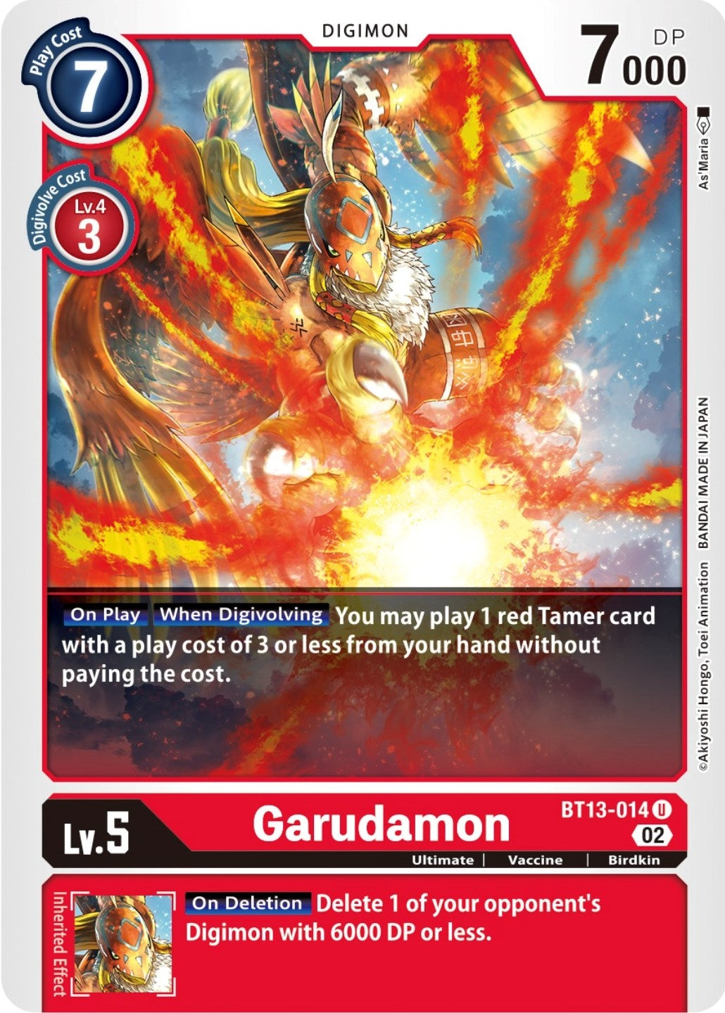 Garudamon (13014) [BT13] - Digimon Card Game Single
