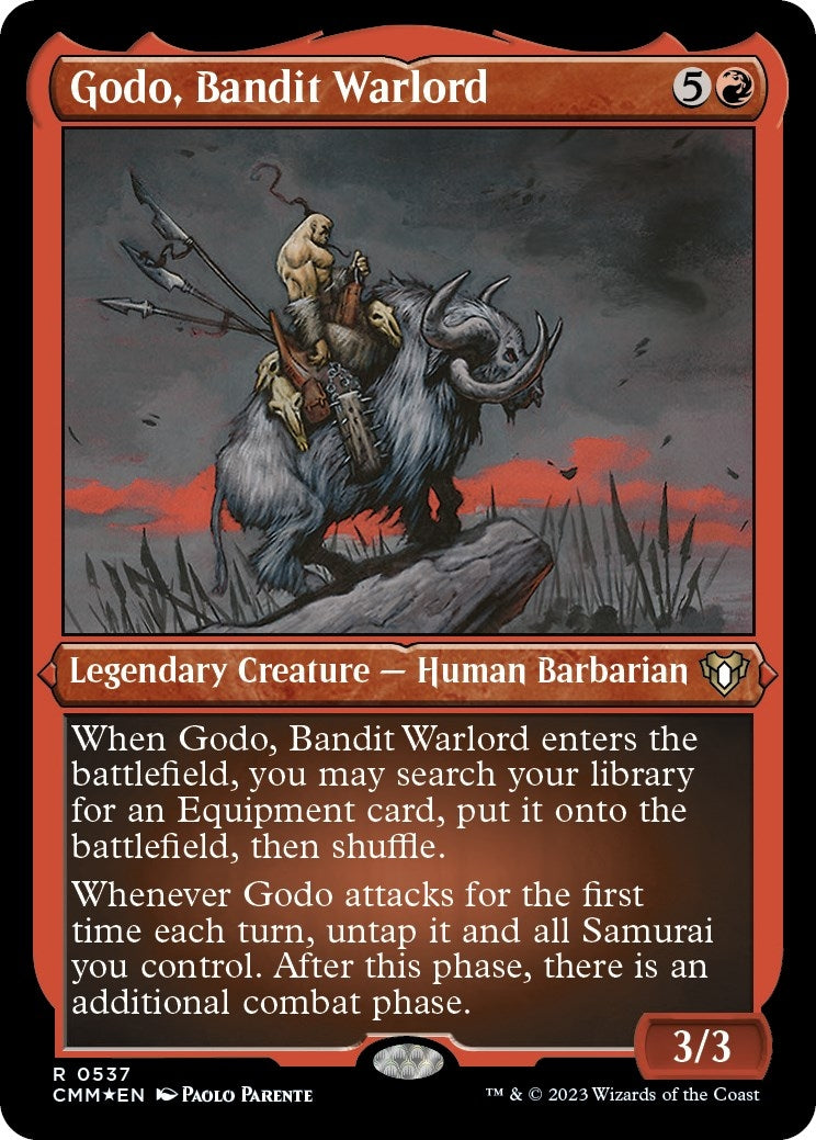 Godo Bandit Warlord (Foil Etched) (537) [CMM] - MTG Single