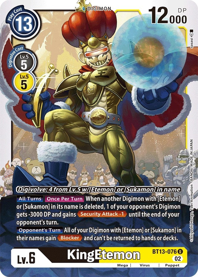 KingEtemon (13076) [BT13] - Digimon Card Game Single