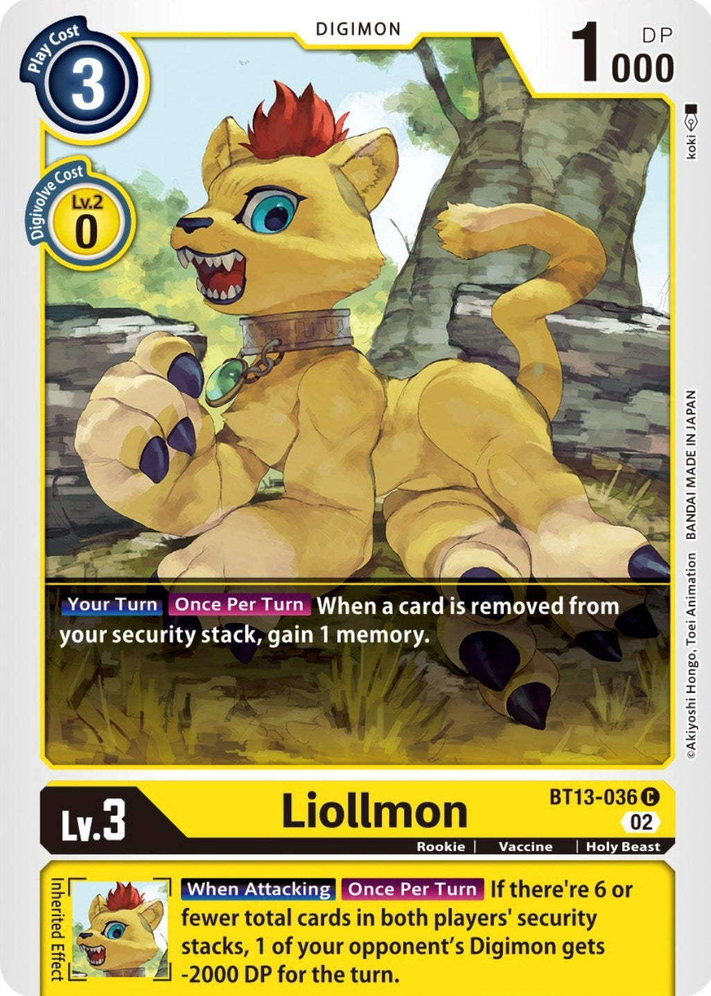 Liollmon (13036) [BT13] - Digimon Card Game Single