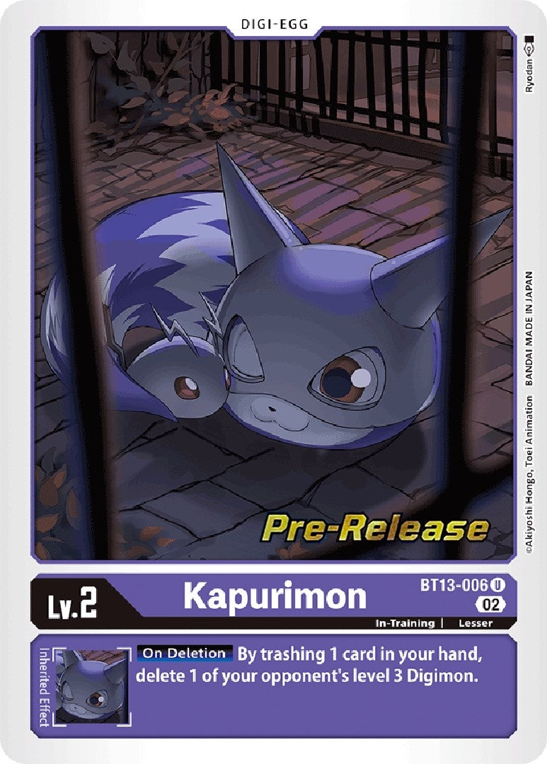 Kapurimon (13006) [BT13_PR] - Digimon Card Game Single