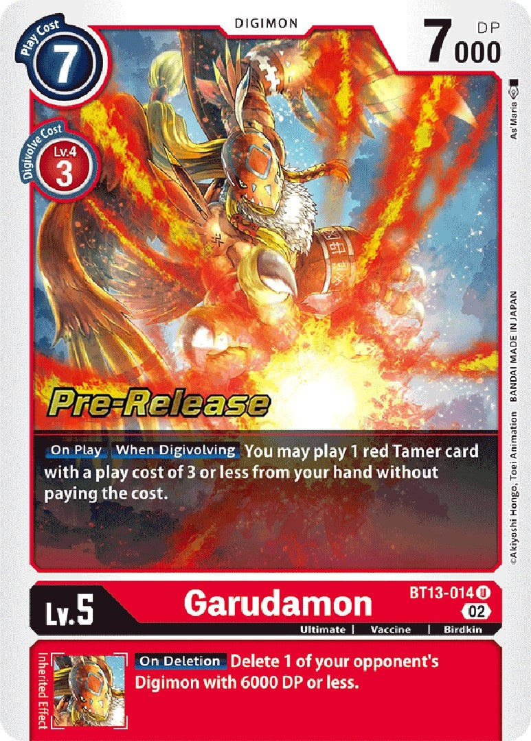 Garudamon (13014) [BT13_PR] - Digimon Card Game Single