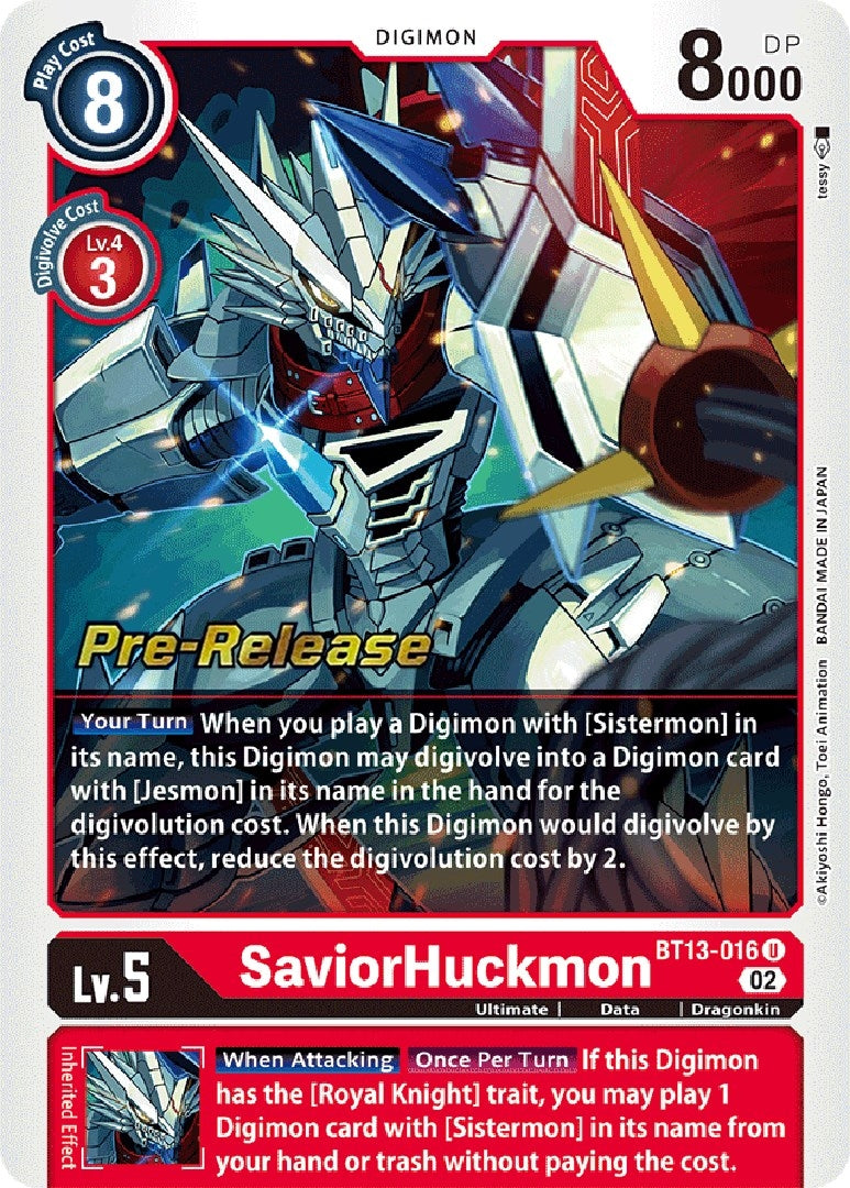 SaviorHuckmon (13016) [BT13_PR] - Digimon Card Game Single