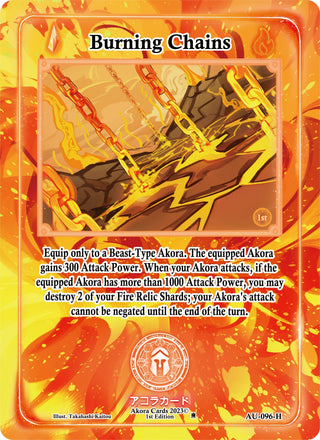 Burning Chains (Holo) (96) (AU1E) - Akora TCG Single
