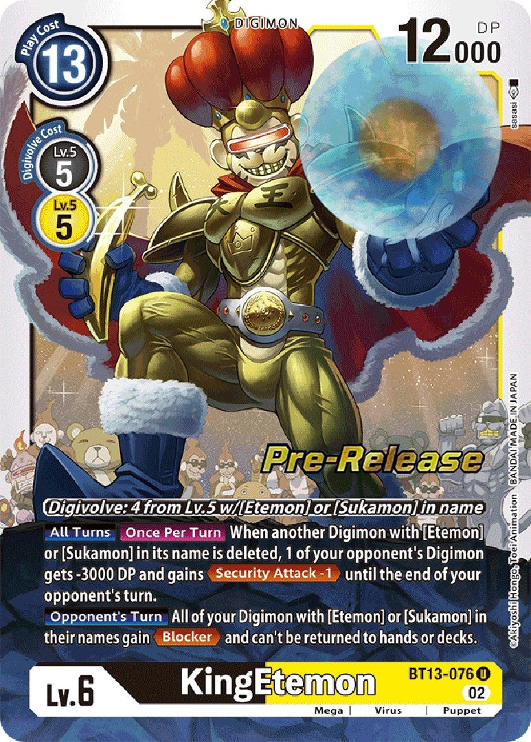 KingEtemon (13076) [BT13_PR] - Digimon Card Game Single