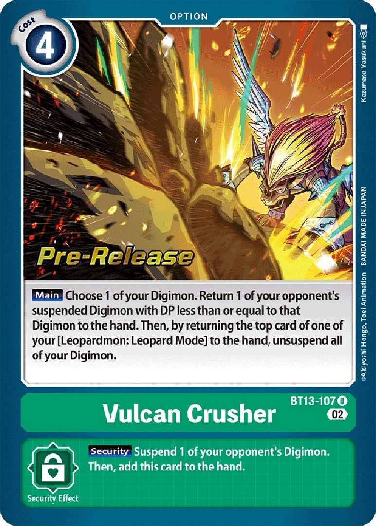 Vulcan Crusher (13107) [BT13_PR] - Digimon Card Game Single