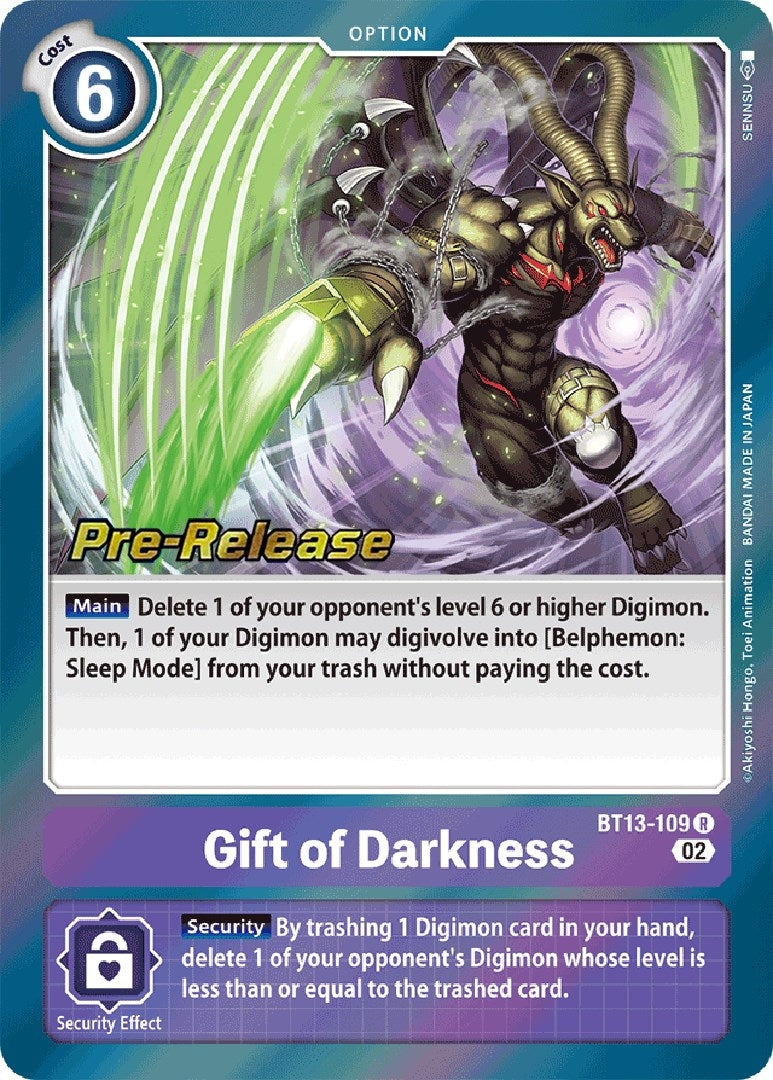 Gift of Darkness (13109) [BT13_PR] - Digimon Card Game Single