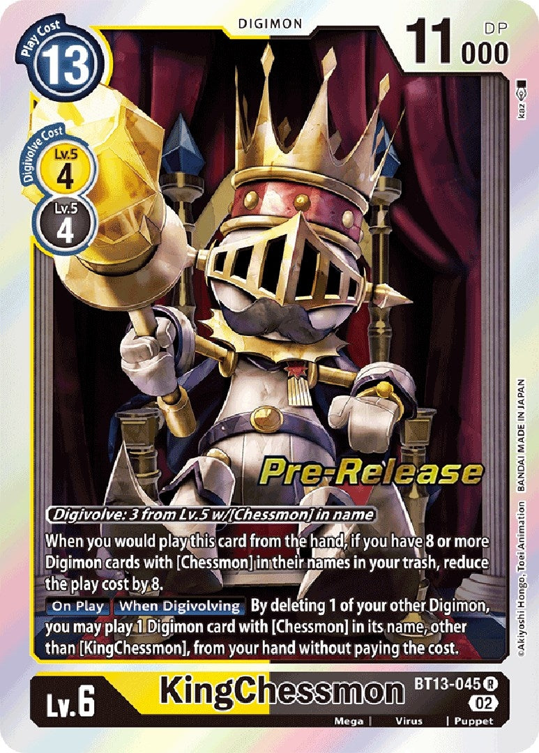 KingChessmon (13045) [BT13_PR] - Digimon Card Game Single