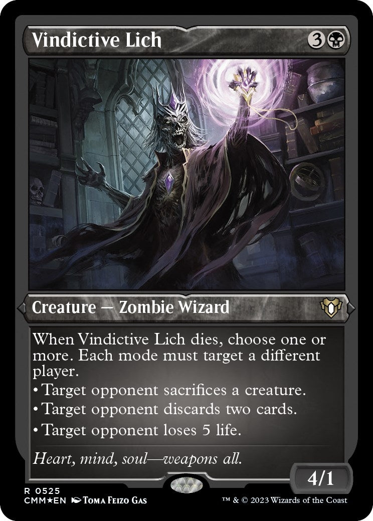 Vindictive Lich (Foil Etched) (525) [CMM] - MTG Single