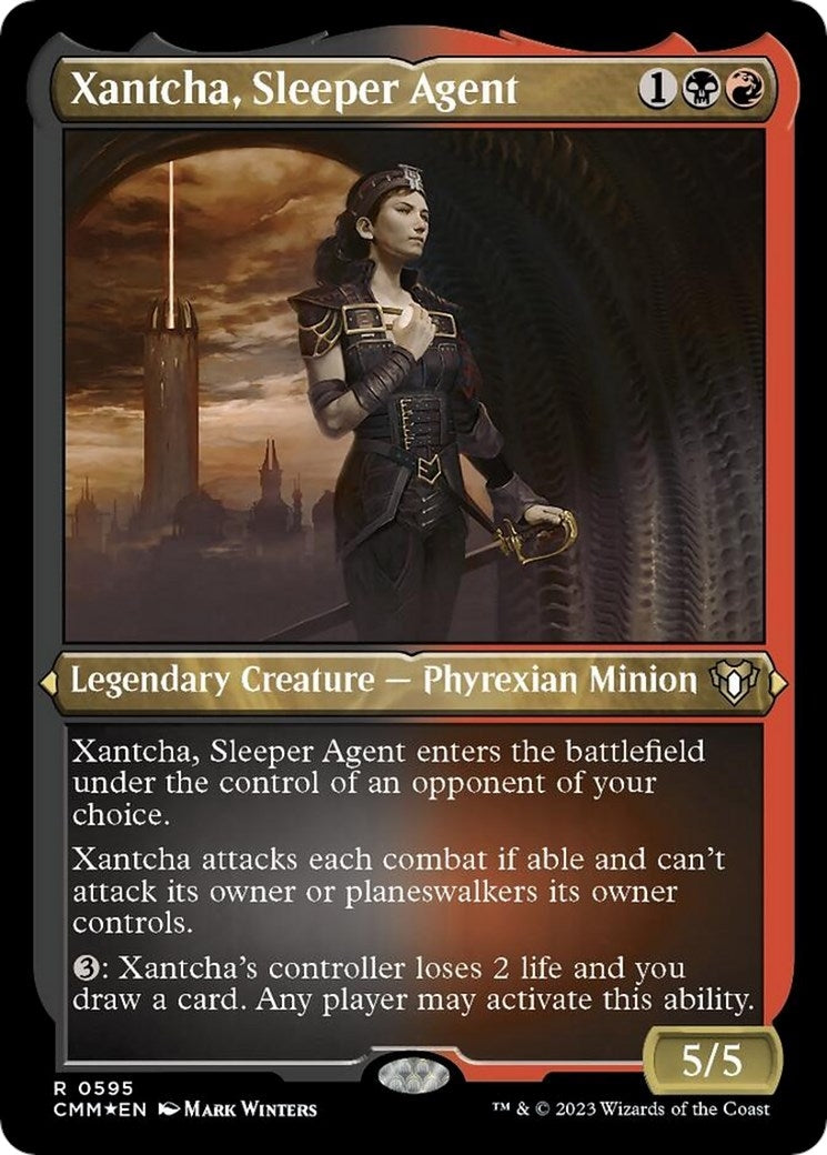 Xantcha Sleeper Agent (Foil Etched) (595) [CMM] - MTG Single