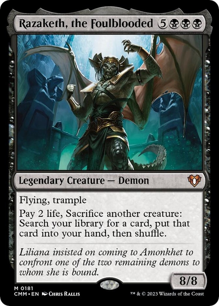Razaketh the Foulblooded (181) [CMM] - MTG Single