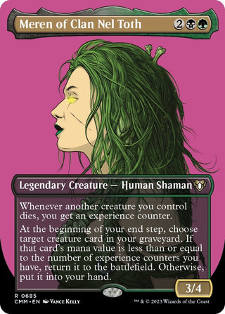 Meren of Clan Nel Toth (Borderless) (685) [CMM] - MTG Single