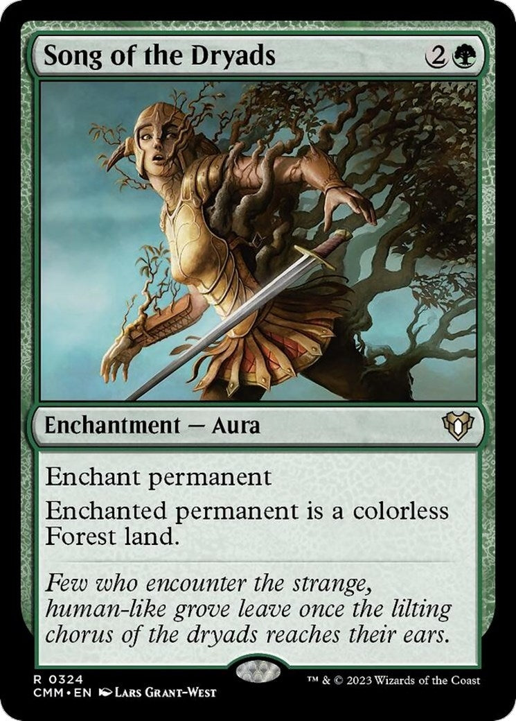 Song of the Dryads (324) [CMM] - MTG Single