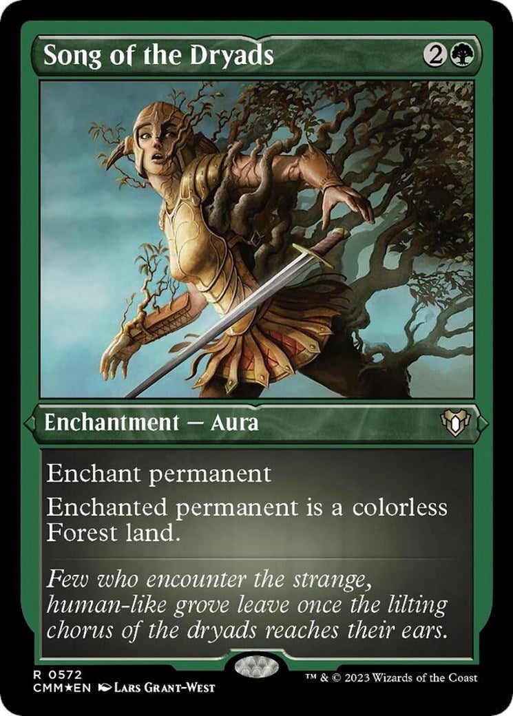 Song of the Dryads (Foil Etched) (572) [CMM] - MTG Single