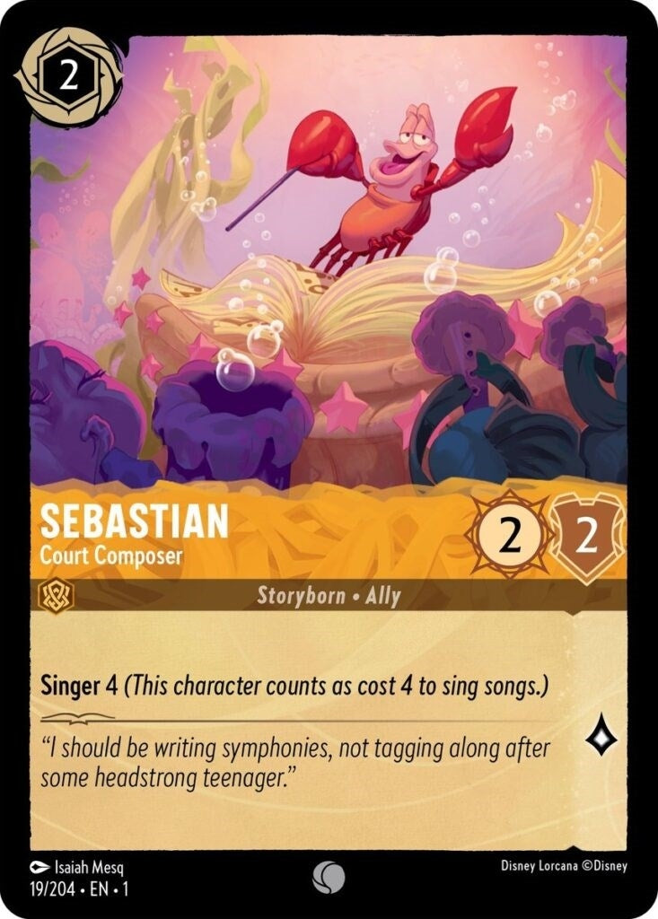 Sebastian - Court Composer (19) (1) - Disney Lorcana Single
