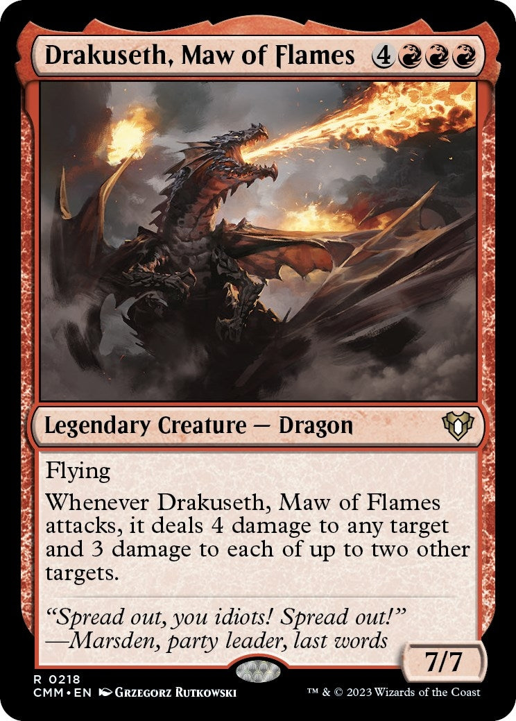 Drakuseth Maw of Flames (218) [CMM] - MTG Single