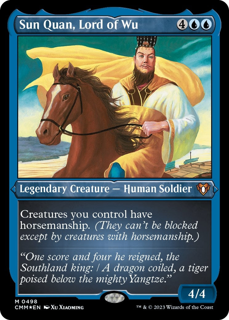 Sun Quan Lord of Wu (Foil Etched) (498) [CMM] - MTG Single