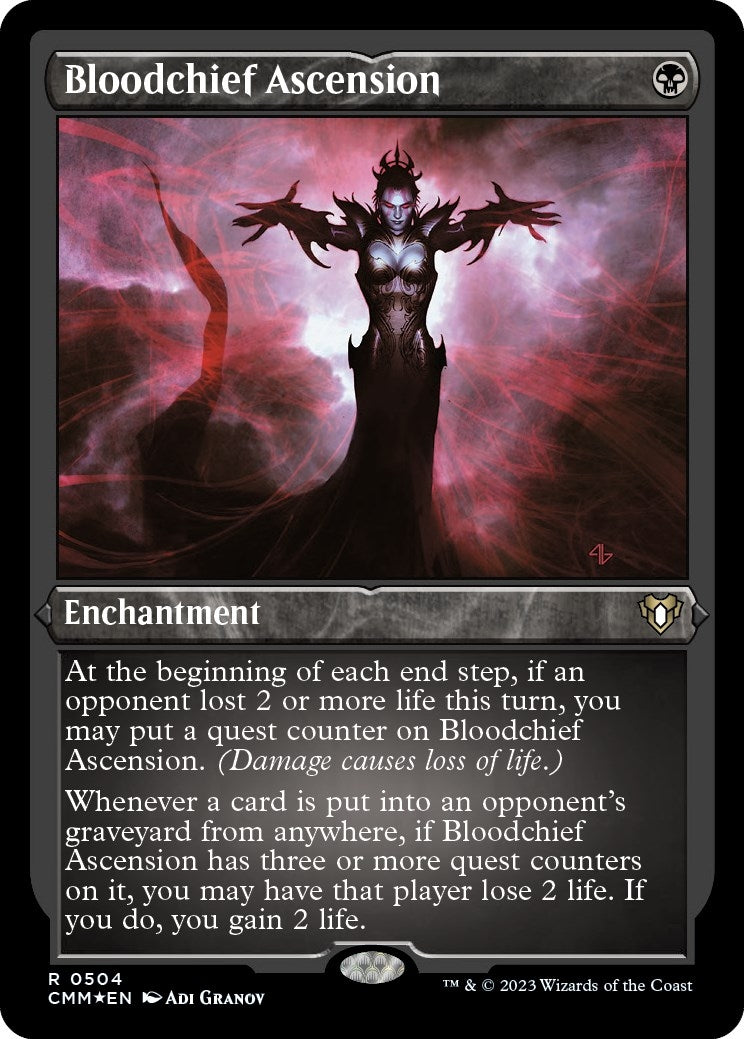 Bloodchief Ascension (Foil Etched) (504) [CMM] - MTG Single