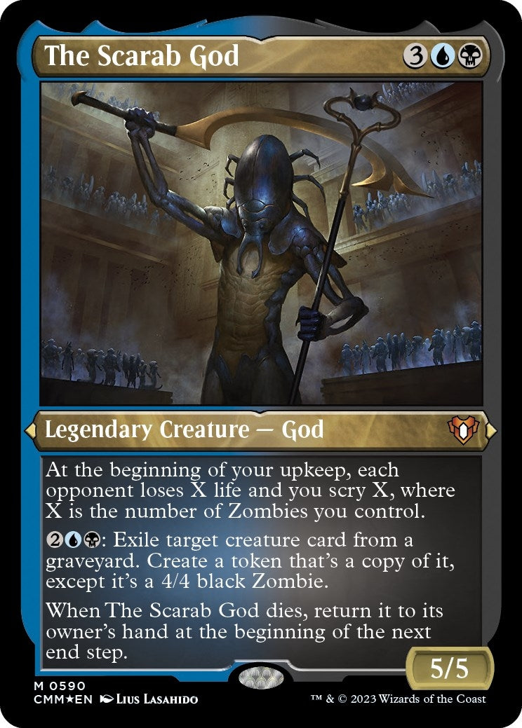 The Scarab God (Foil Etched) (590) [CMM] - MTG Single