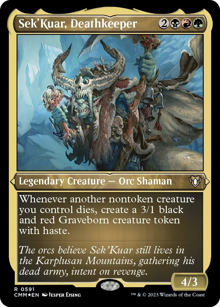 Sek’Kuar Deathkeeper (Foil Etched) (591) [CMM] - MTG Single