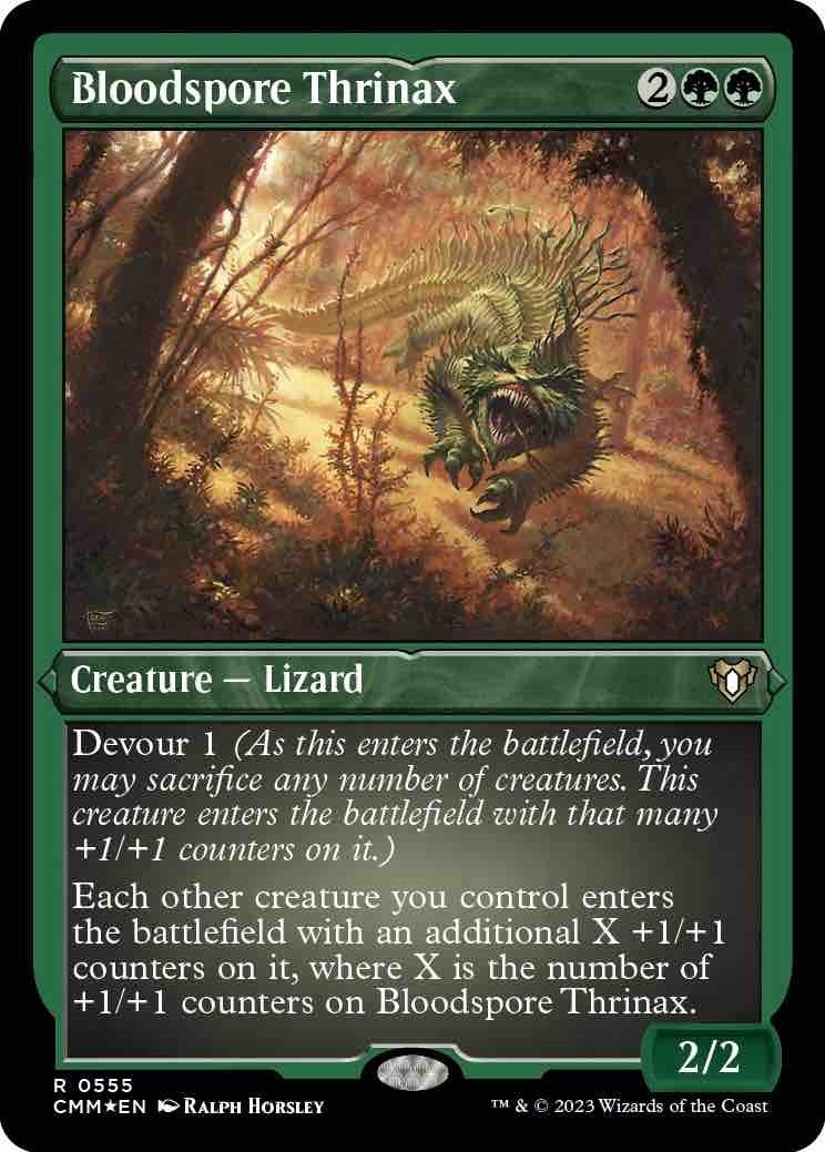 Bloodspore Thrinax (Foil Etched) (555) [CMM] - MTG Single