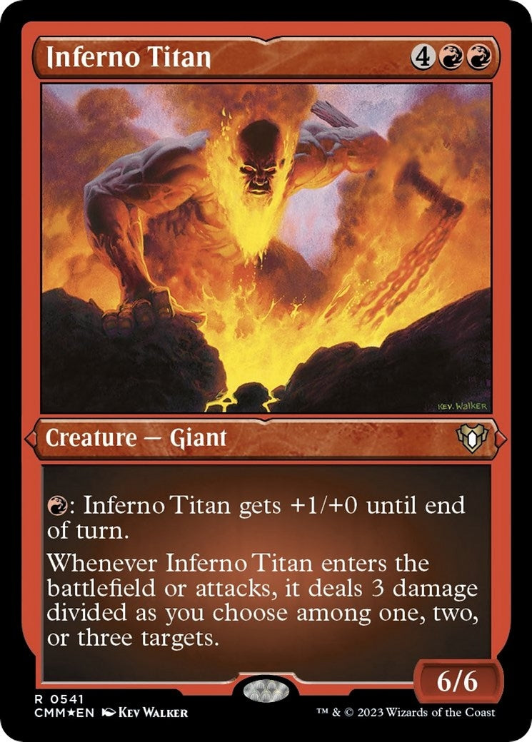 Inferno Titan (Foil Etched) (541) [CMM] - MTG Single