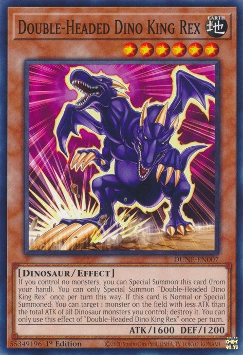 Double-Headed Dino King Rex (7) (DUNE) - YuGiOh Single