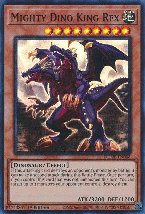 Mighty Dino King Rex (8) (DUNE) - YuGiOh Single