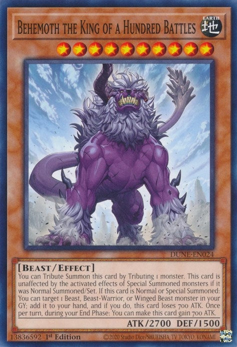 Behemoth the King of a Hundred Battles (24) (DUNE) - YuGiOh Single