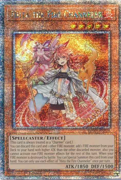 Hiita the Fire Channeler (Quarter Century Secret Rare) (26) (DUNE) - YuGiOh Single