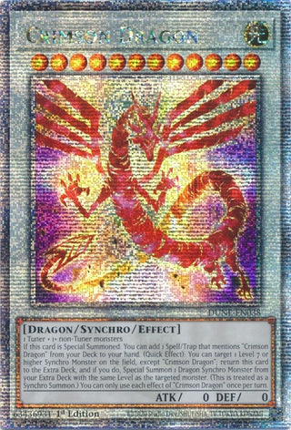 Crimson Dragon (Quarter Century Secret Rare) (38) (DUNE) - YuGiOh Single