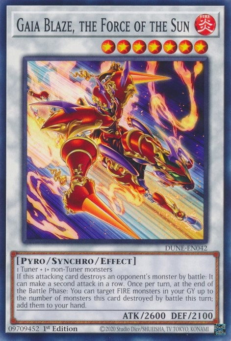 Gaia Blaze the Force of the Sun (42) (DUNE) - YuGiOh Single