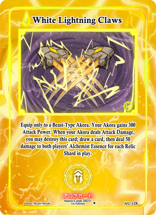White Lightning Claws (128) (AU1E) - Akora TCG Single