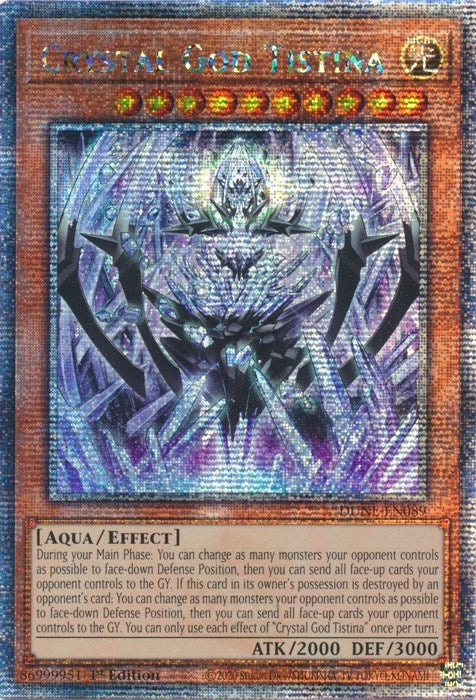 Crystal God Tistina (Quarter Century Secret Rare) (89) (DUNE) - YuGiOh Single