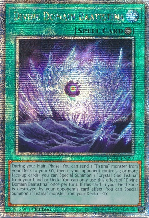 Divine Domain Baatistina (Quarter Century Secret Rare) (90) (DUNE) - YuGiOh Single
